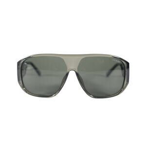 GUESS Oversized Aviator Shield Sunglasses - Green Transparent Grey Lens - NWT